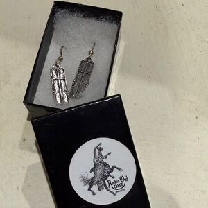 Handmade Western cross earrings by Rockin Out